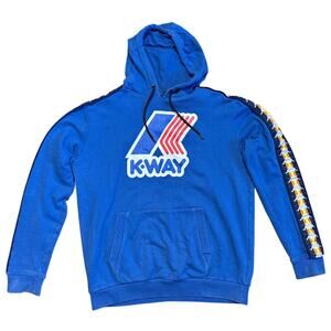 Kappa x K-Way Blue Graphic Hoodie Pullover Sweatshirt Men’s Size XL